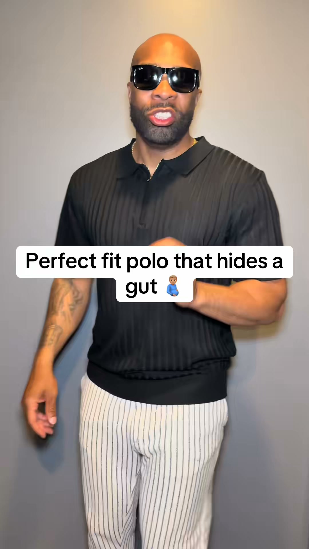 KZZ Men's Knitted Short-Sleeve Polo Shirt