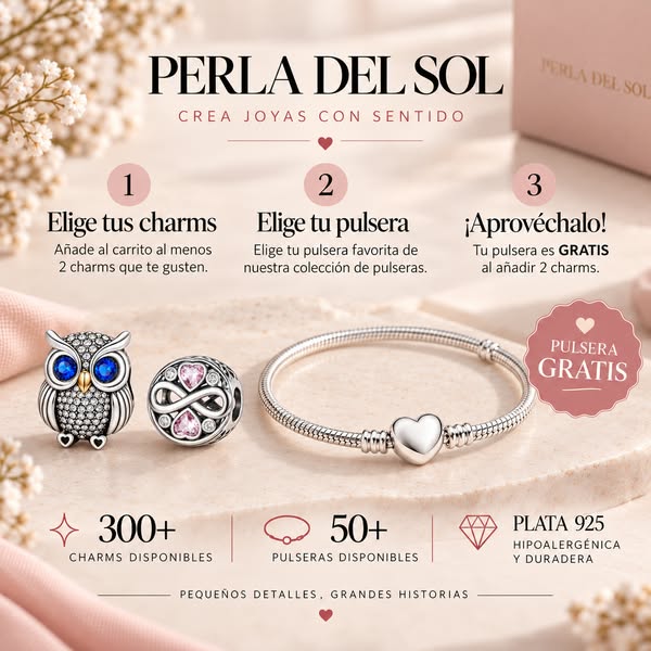 2 CHARMS + PULSERA GRATIS