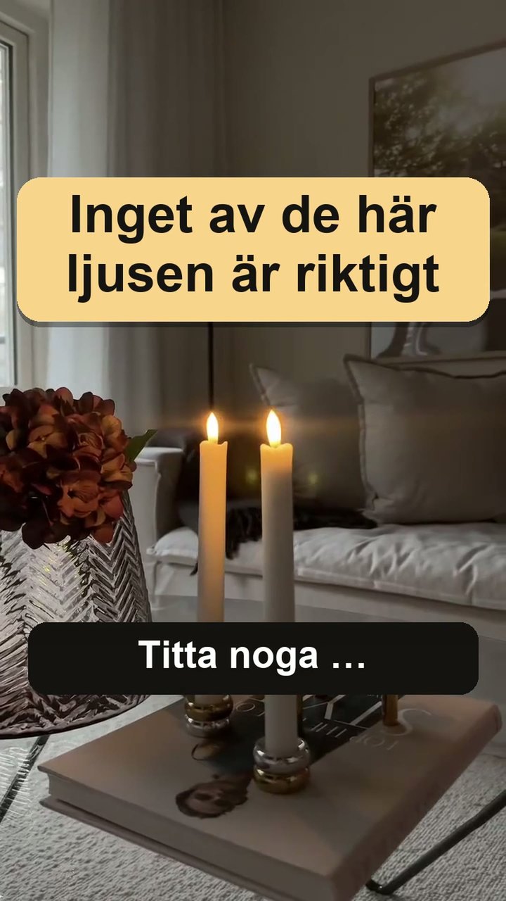 Ingen låga. Inget stearin.