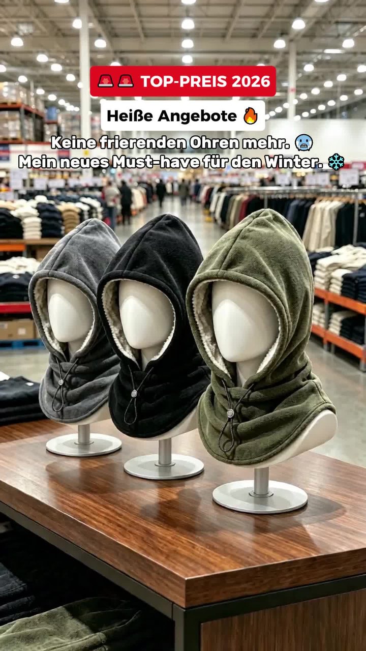 Integrierte, zweilagige Fleecekapuze