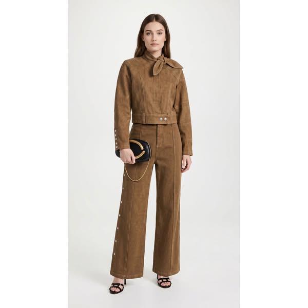 Ephira - Cropped jacket and High-Waist Elongated Trousers Set