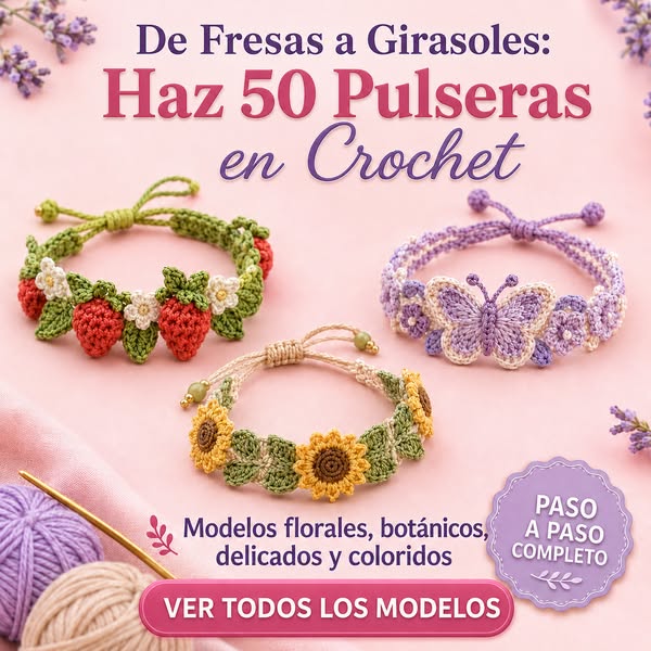 50 Pulseras de Crochet