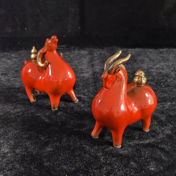 Attract Peace & Prosperity: Fu Lu Ji Yang Sheep Figurine