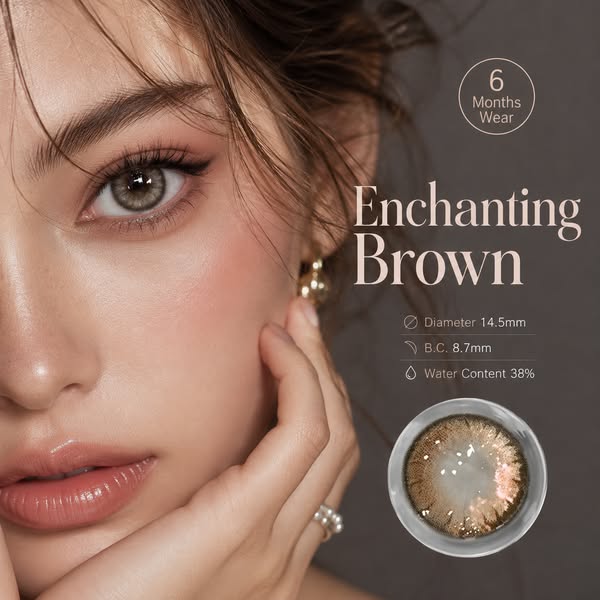 Enchanting Brown Contact Lenses(6 months wear)
