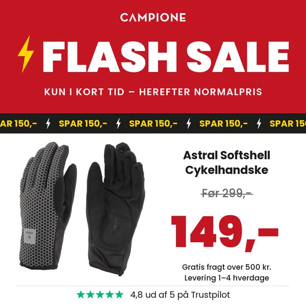 Flash sale: Cykelhandske for 149