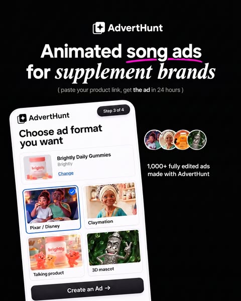 Get a free animated ad for your brand in 24h