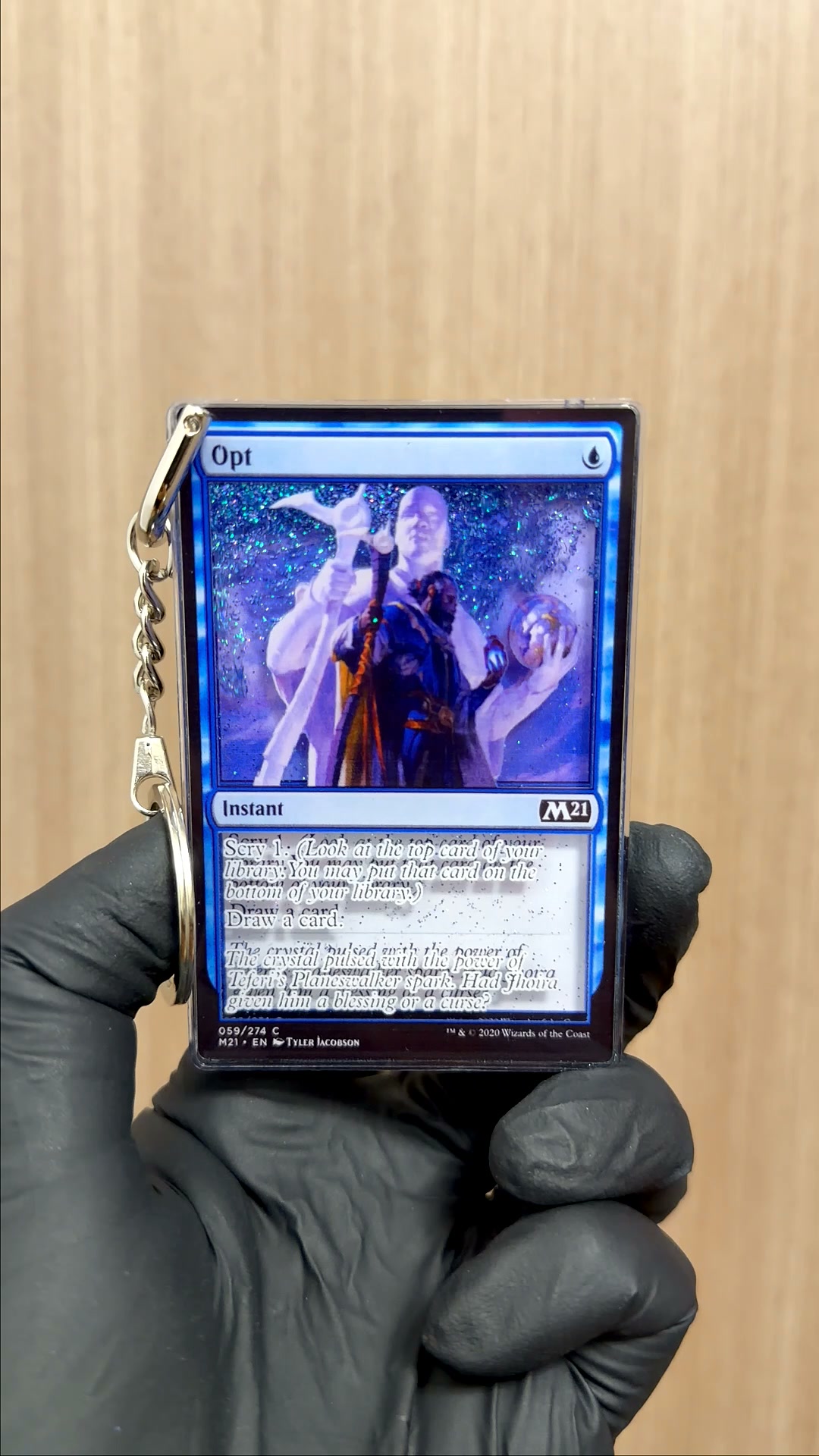 CUSTOM Magic the Gathering Card Quicksand Keychain