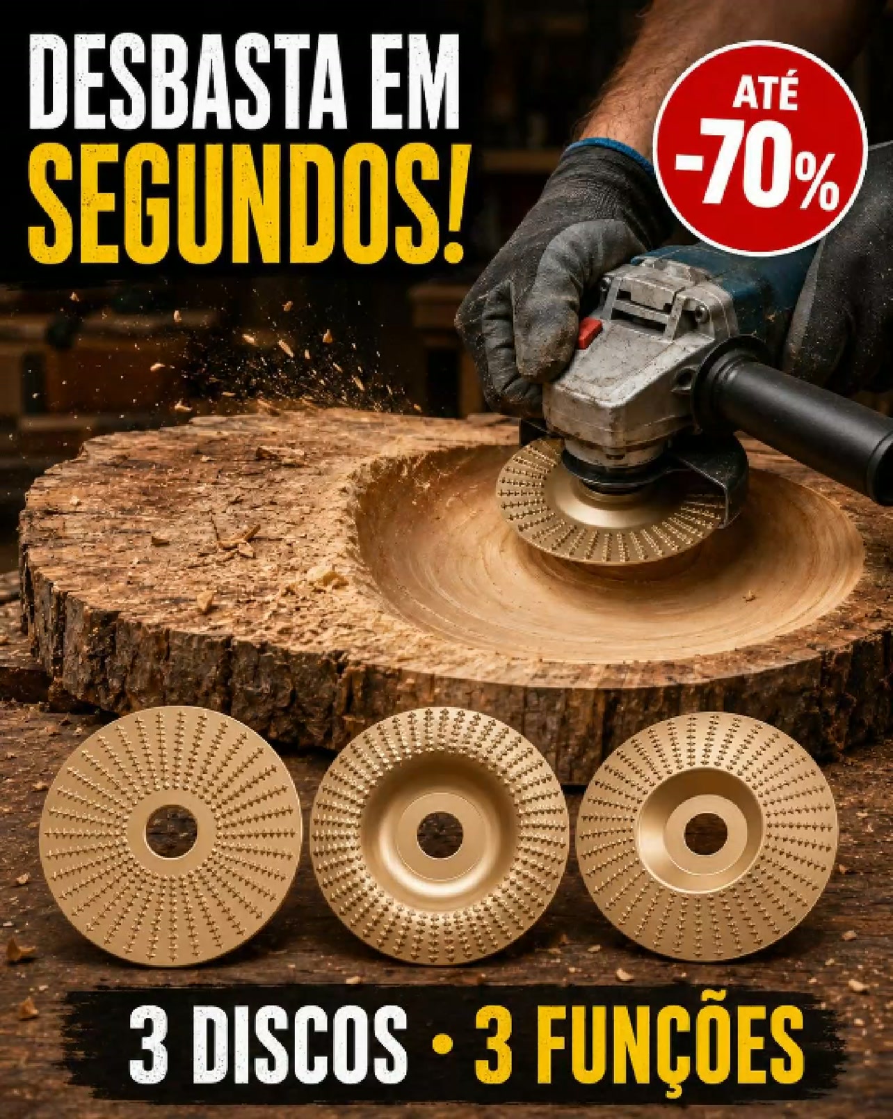 Até 70% de desconto