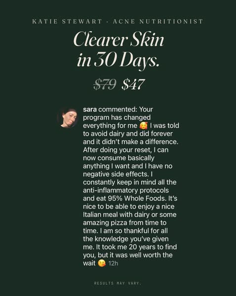 Clearer Skin in 30 Days | Katie Stewart Wellness