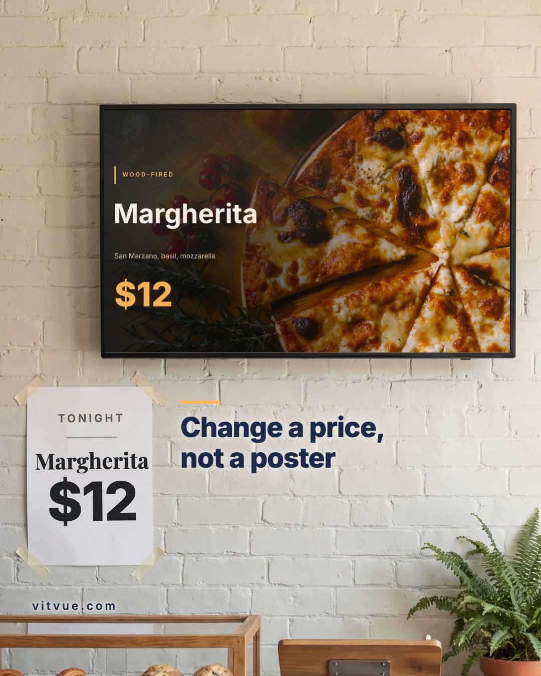 A menu board, no player to buy