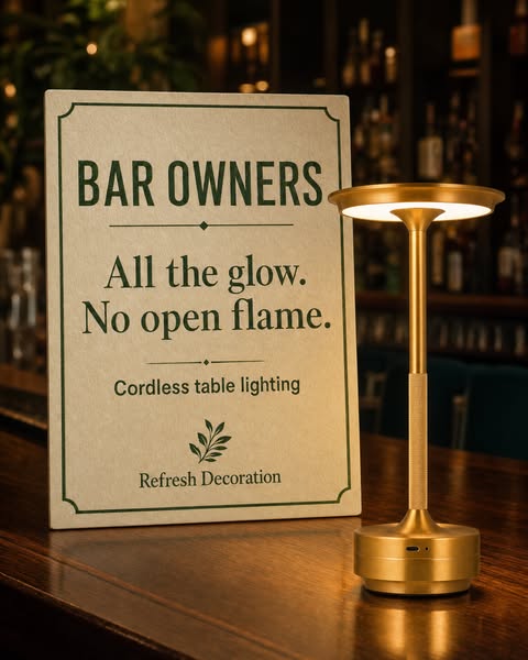 Warm light. No open flame.