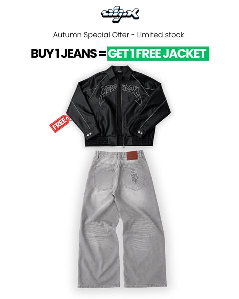 BAGGY FIT JEANS [GREY]