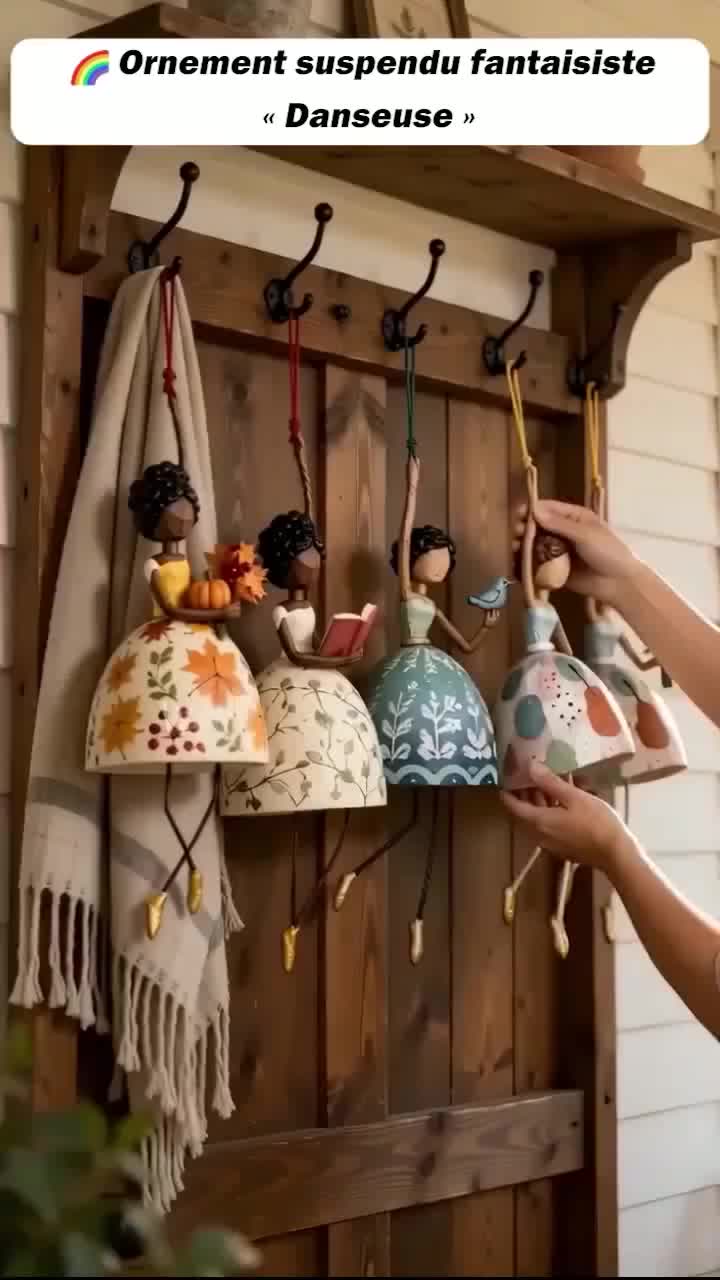 Vintage Whimsical Dancing Lady Hanging Decor