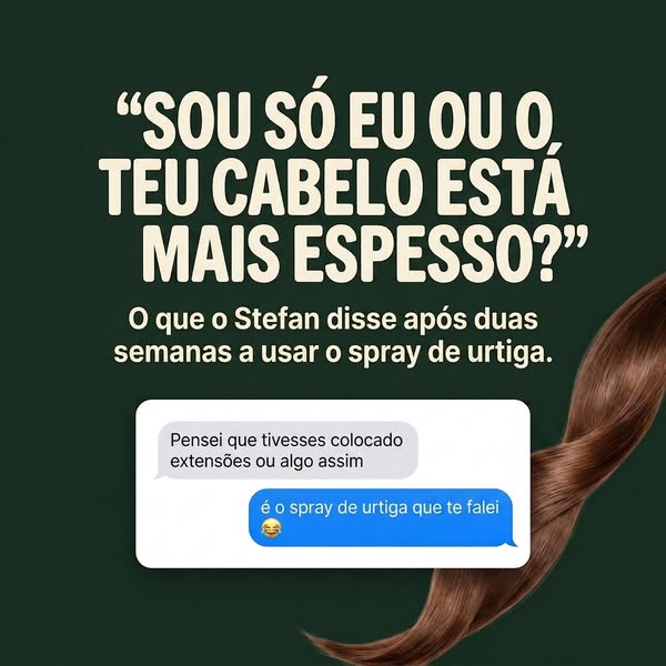 A minha amiga achou que eu tinha posto extensões