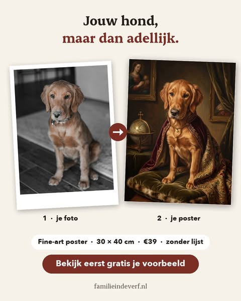 Jouw hond als adellijk portret