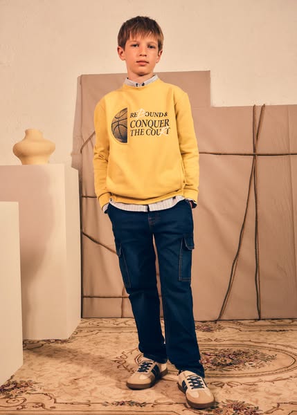 Pantalone jeans jogger ragazzo