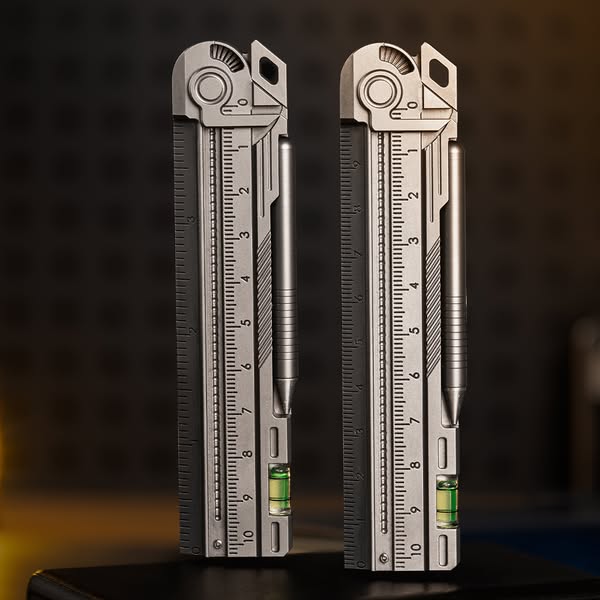 Ultralight Titanium Foldable Ruler