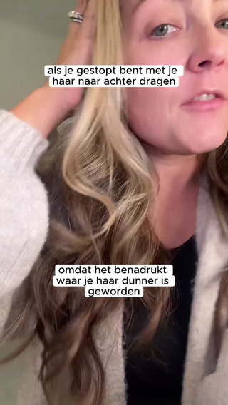 Je haar niet meer naar achteren durven dragen?