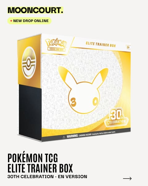 Pokémon TCG 30th Celebration Elite Trainer Box Drop