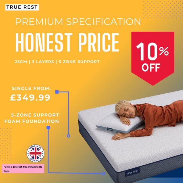 Memory Foam Mattresses, UK Made | True Rest