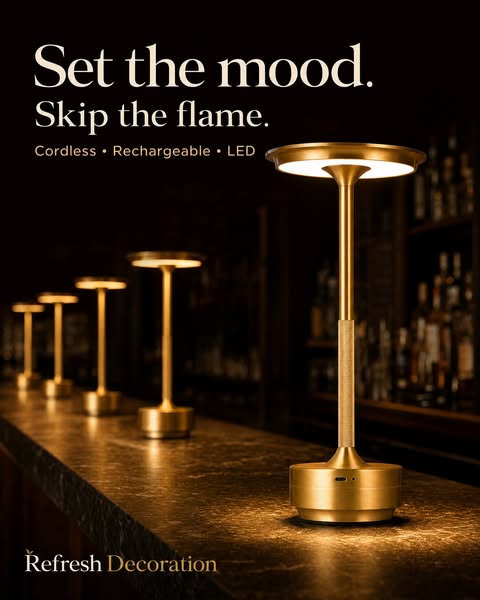 Warm light. No open flame.