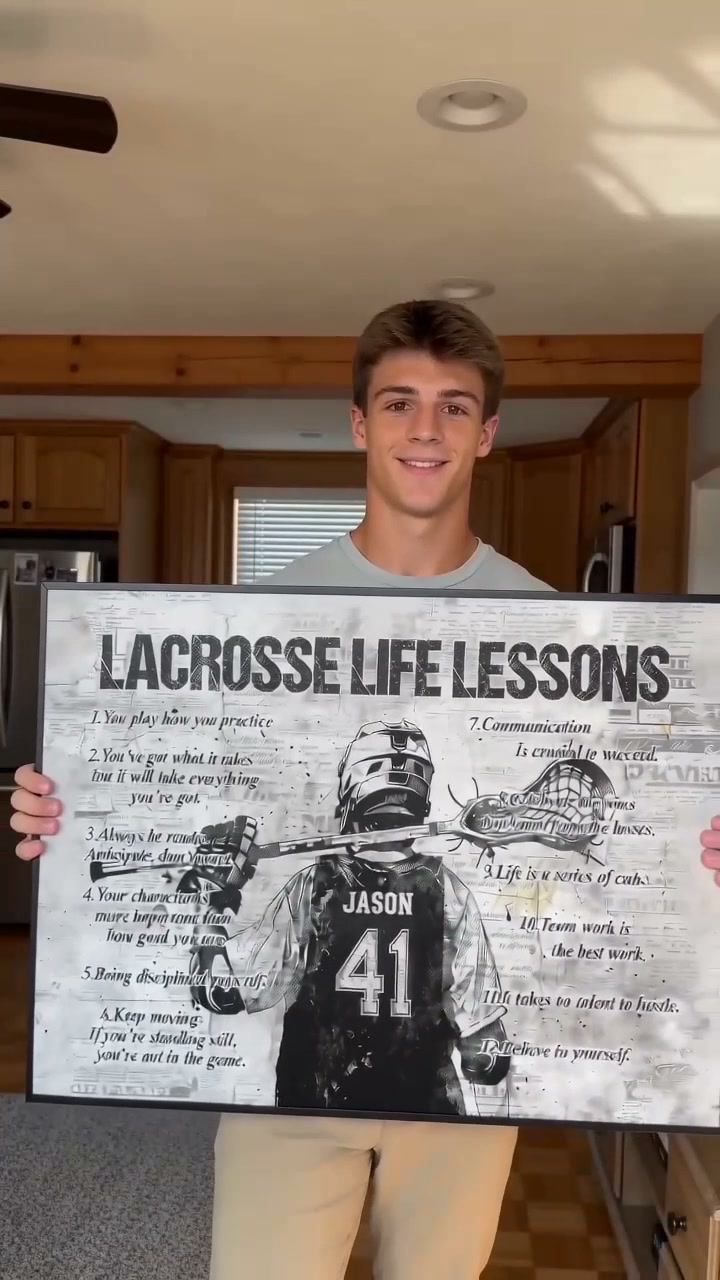 Personalized Lacrosse Wall Art