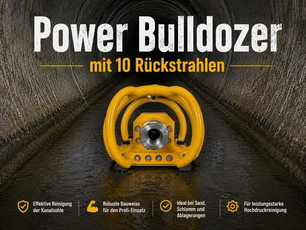 Power-Bulldozer 1" B03 mit 10 Keramikeinsätzen, Sohlenreiniger