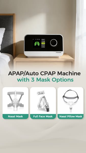 3 Mask Options: Nasal, Full Face or Nasal Pillow