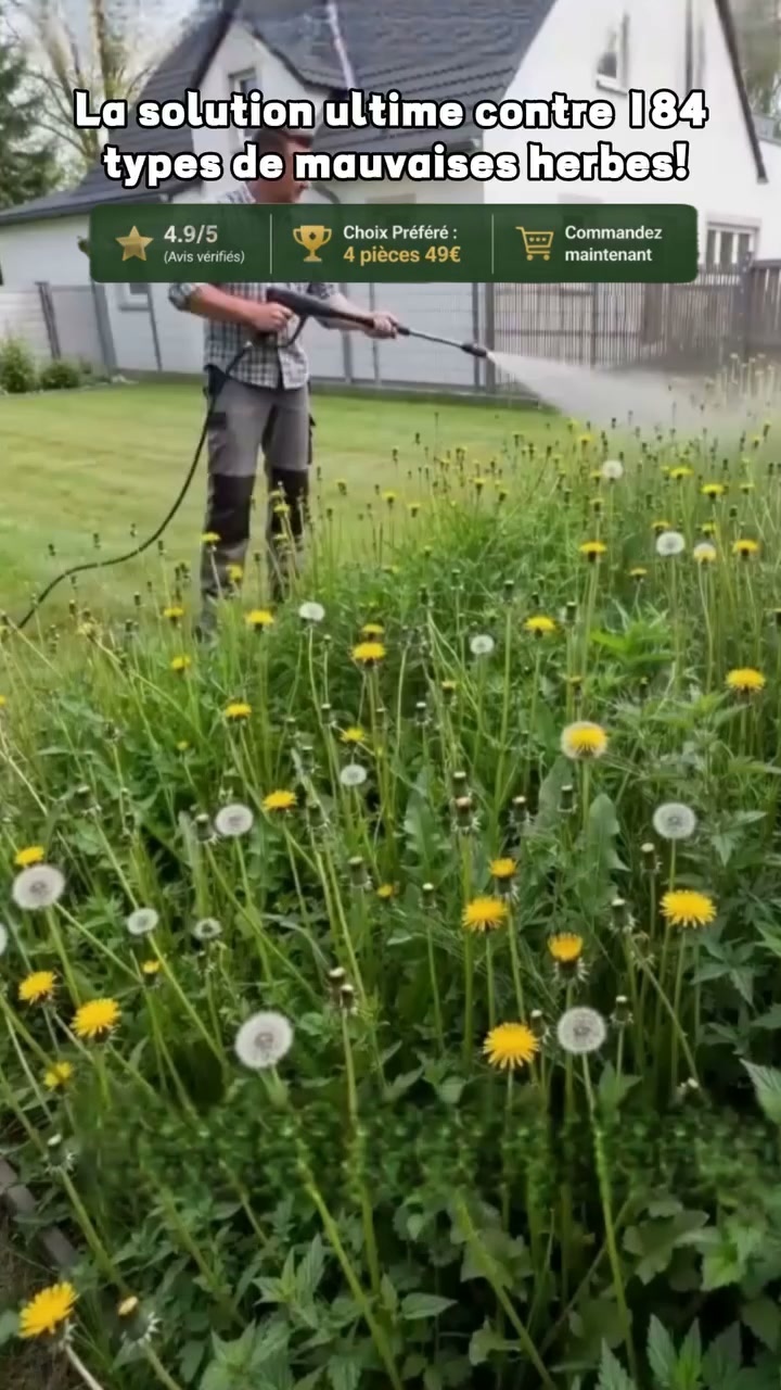 Une seule pulvérisation, plus de mauvaises herbes pendant 5 ans