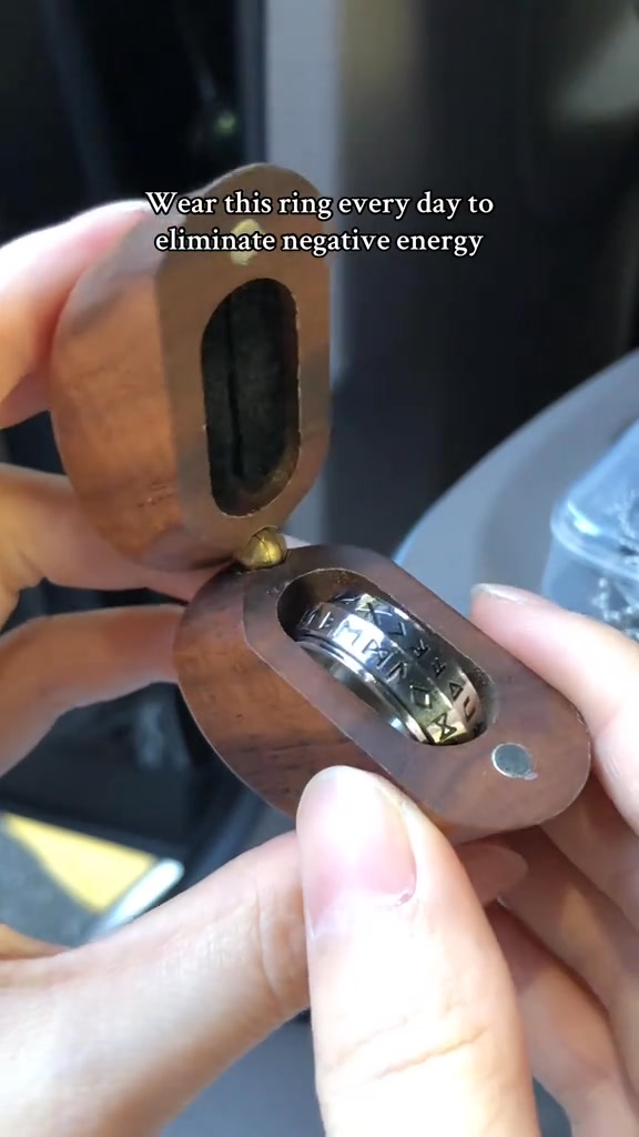 Viking Rune Rotating Ring
