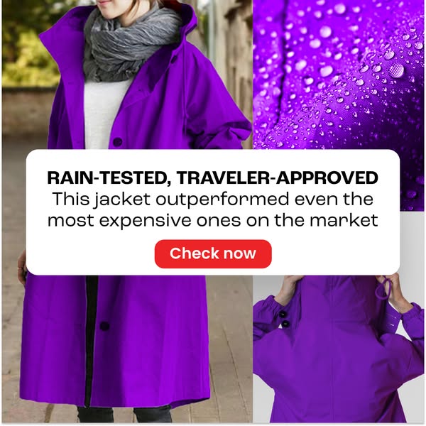 Water-Resistant Oversized Windbreaker