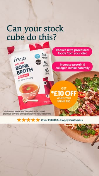 Delicious bone broth in seconds
