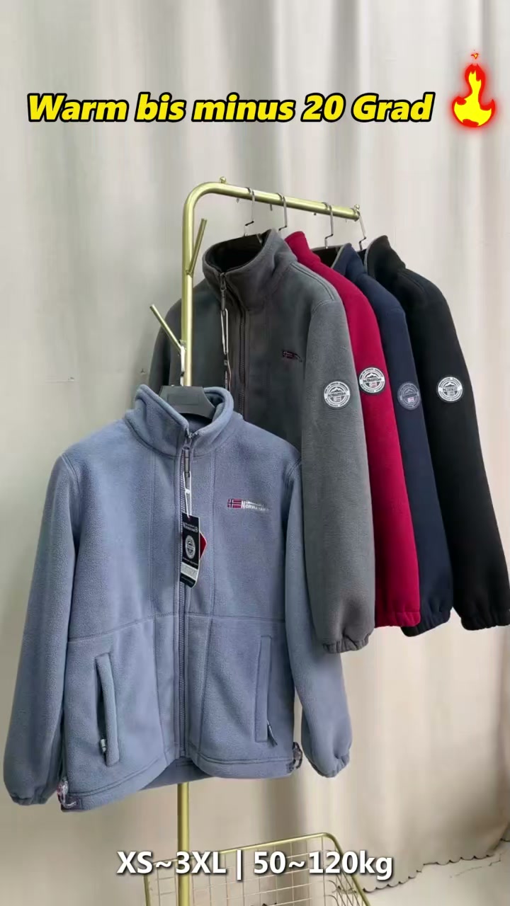 Super warme Herren‑Fleecejacke | Doppelseitig tragbar für Herbst & Winter‼
