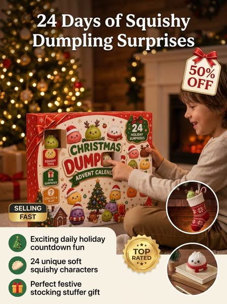 Christmas Dumpling Squishy Advent Calendar – 24 Surprise Toys