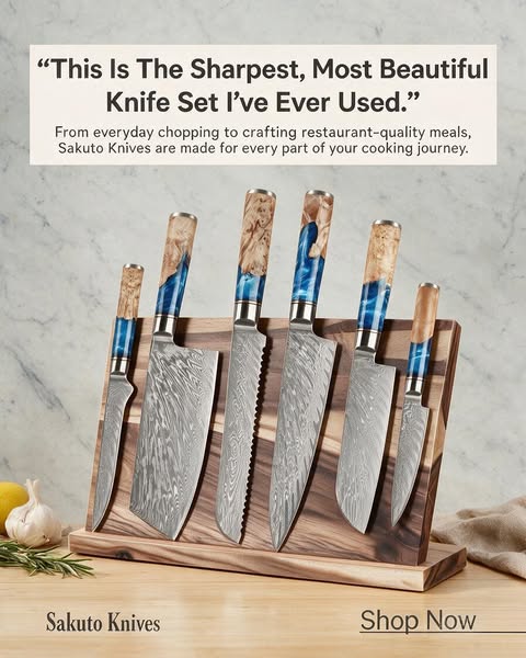Ultra-Sharp Japanese Damascus Chef Knives On Sale