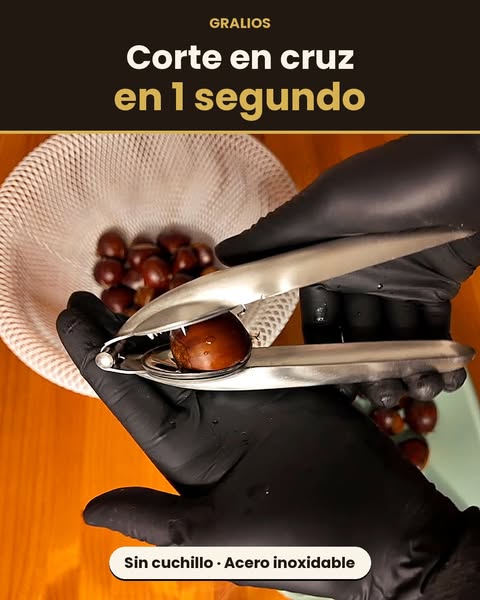 Corta castañas sin cuchillo