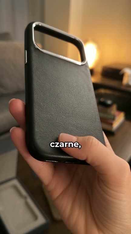 Leather case with his initials