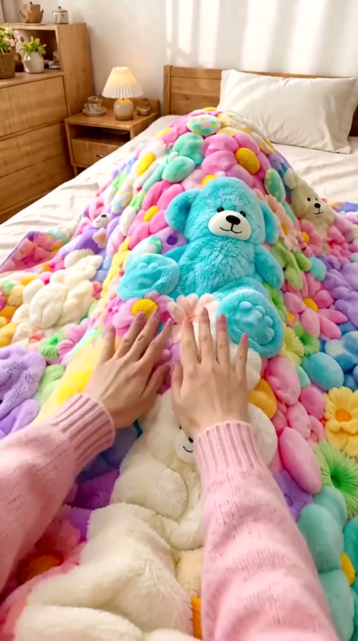Cute Plush 3D Throw Blanket