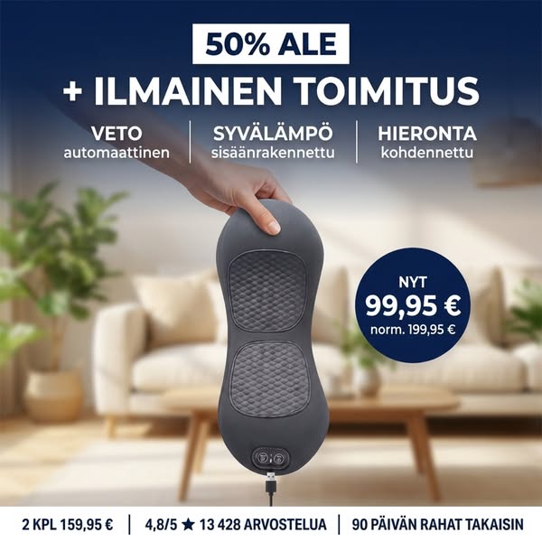 −50 % ja ilmainen toimitus