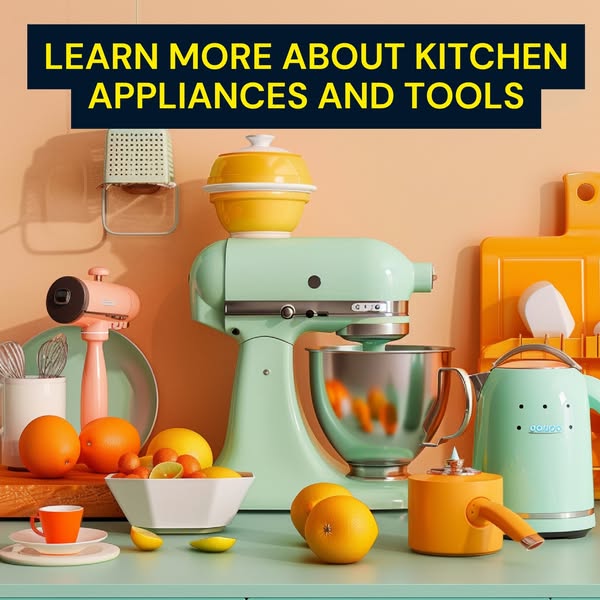Learn more about kitchen appliances and tools