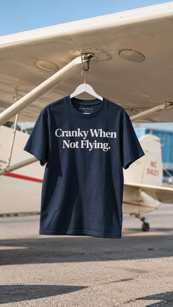 Cranky when not flying t-shirt
