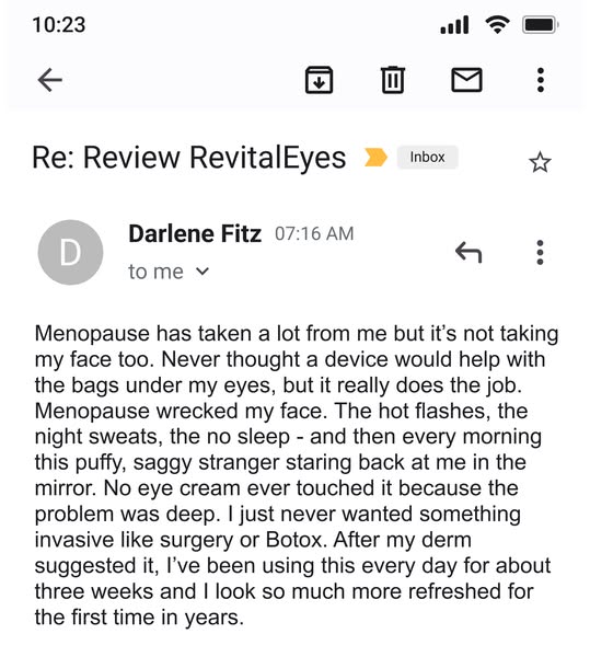 Reverse the aging under the eyes from menopause
