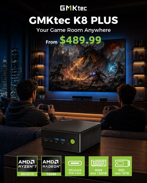 GMKtec NucBox K8 Plus AMD Ryzen™ 7 8845HS Mini PC
