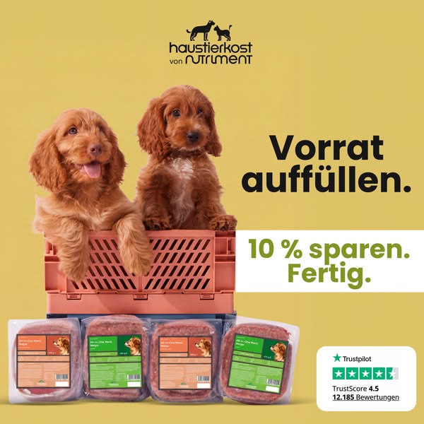 BARF-Vorrat anlegen. 10 % sparen.