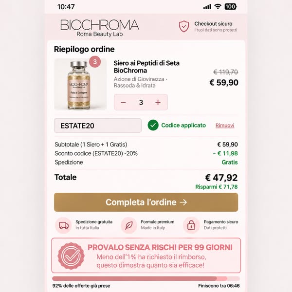 20% di sconto con il codice ESTATE 20