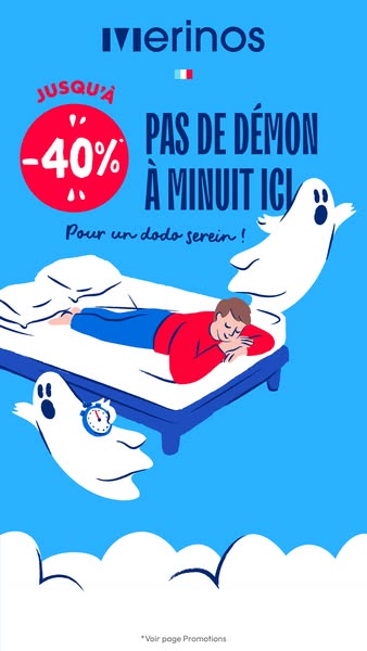 40% sur votre matelas