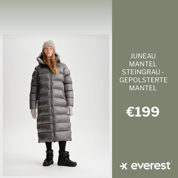 JUNEAU COAT STONE GREY - Padded Coat