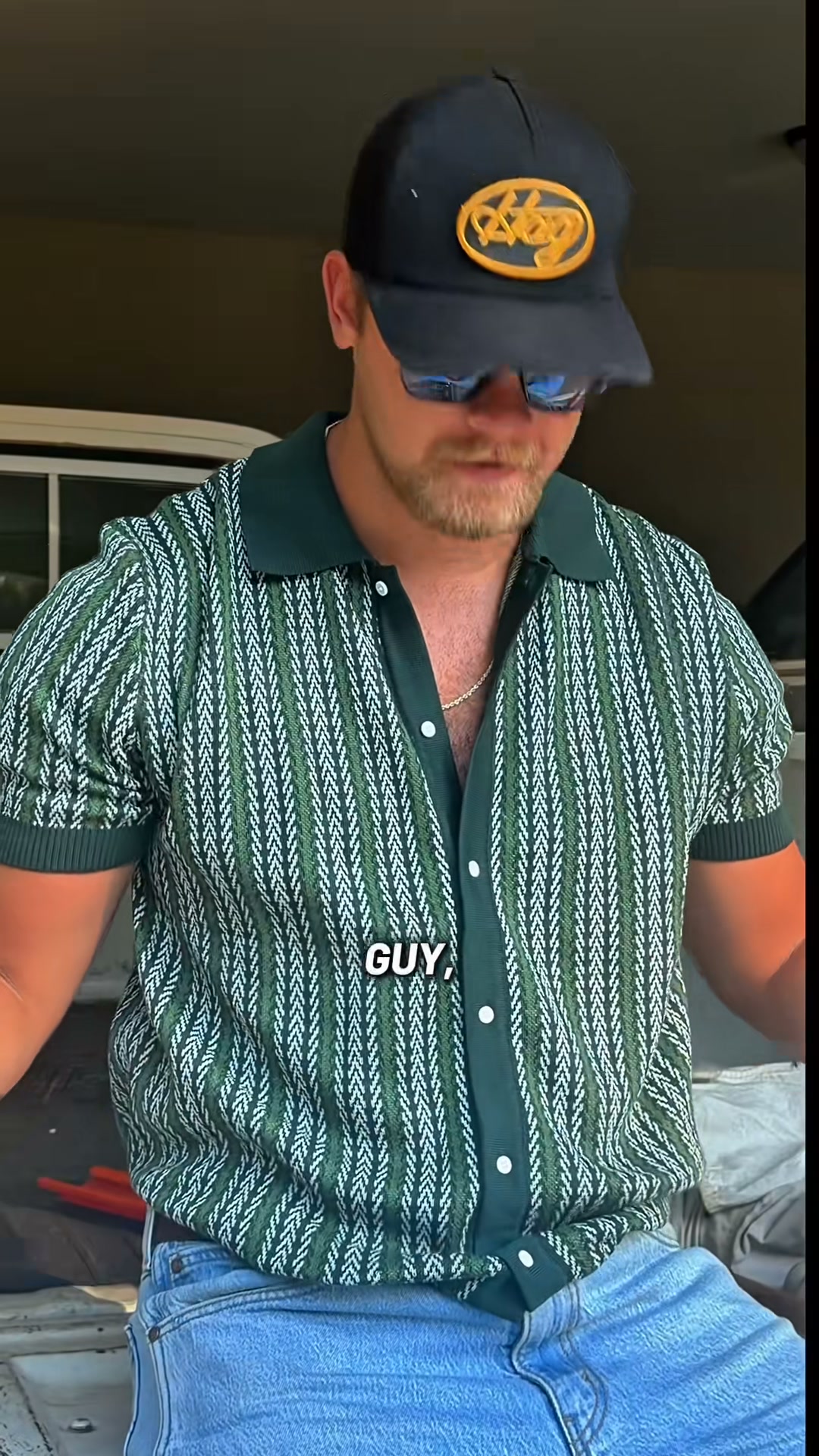 Men's Retro Button- Sweater - Lightweight Non-Stretch Shirt