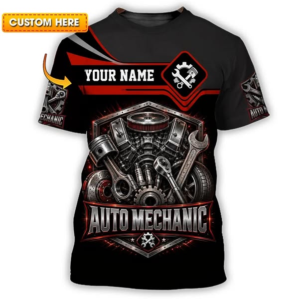 Personalized Mechanic Shirt with Your Name