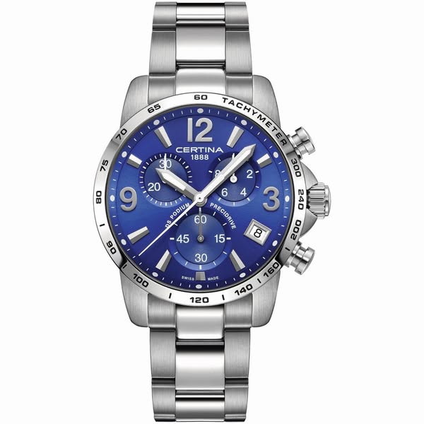 Certina DS-Podium chrono 41mm 1/10 sec Precidrive quartz heren horloge C0344171104700
